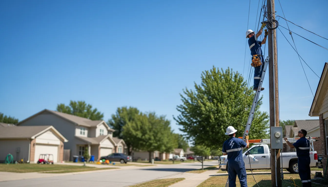 Residential electrician providing installation services in Lake City, IA